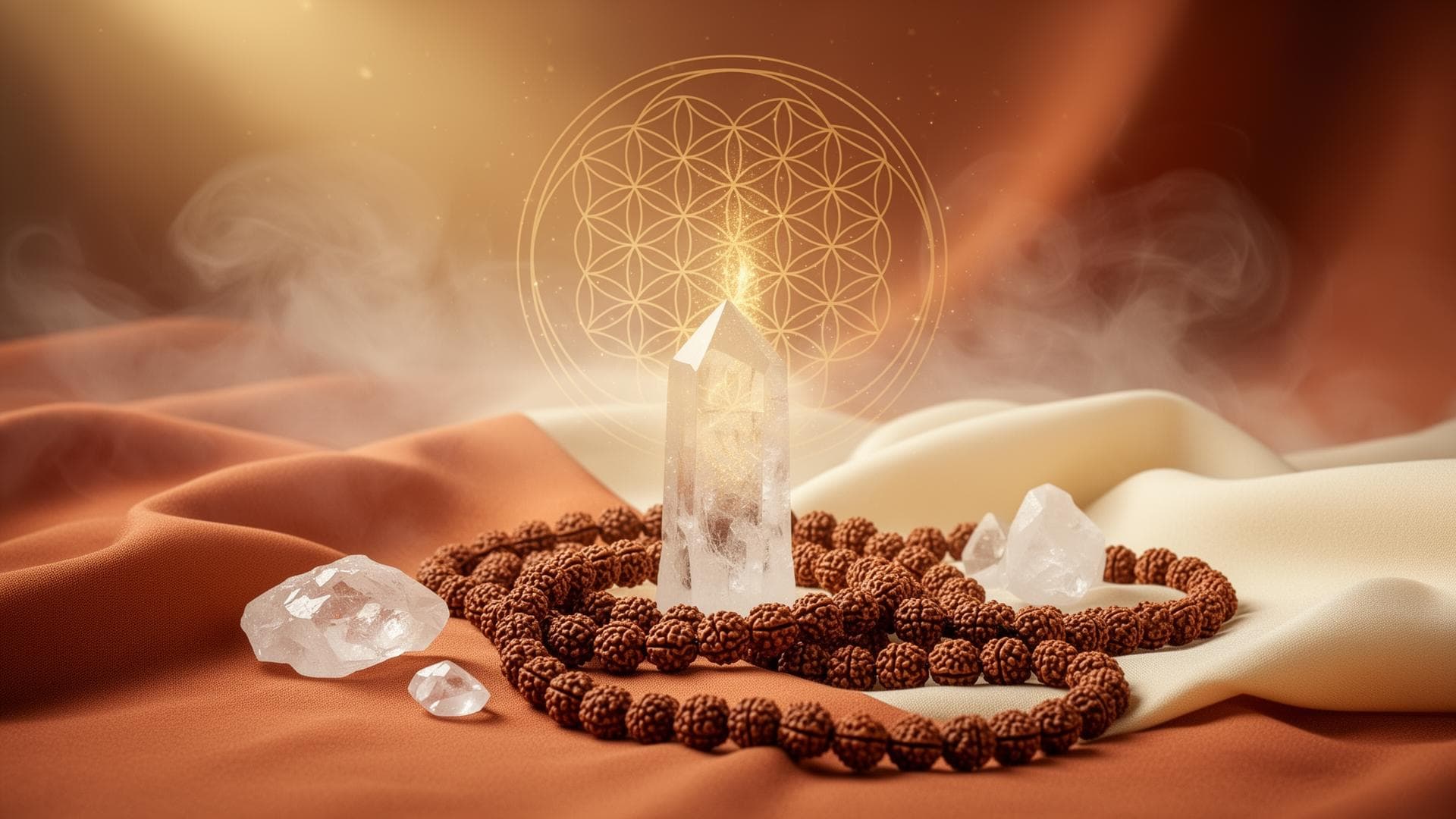 Crystal and Rudraksha